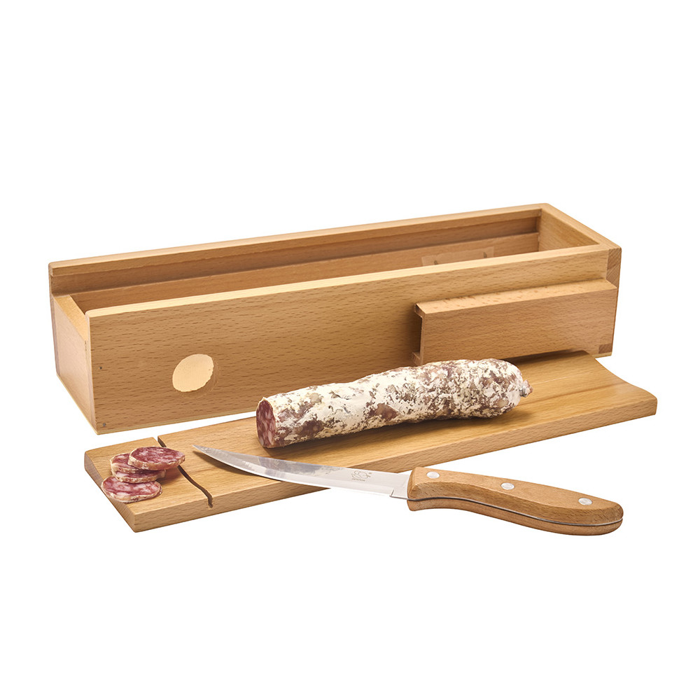 Cave à saucisson et son couteau