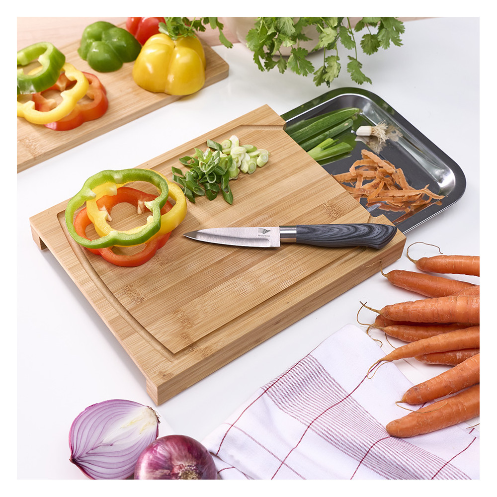 Planche à découper avec bac amovible