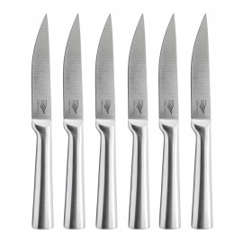 Set de 6 couteaux à steak tout inox