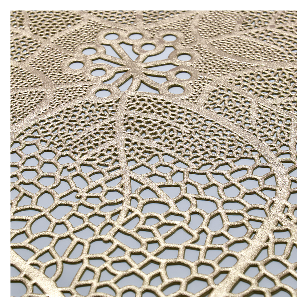 Lot de 6 sets de table forme poinsettia