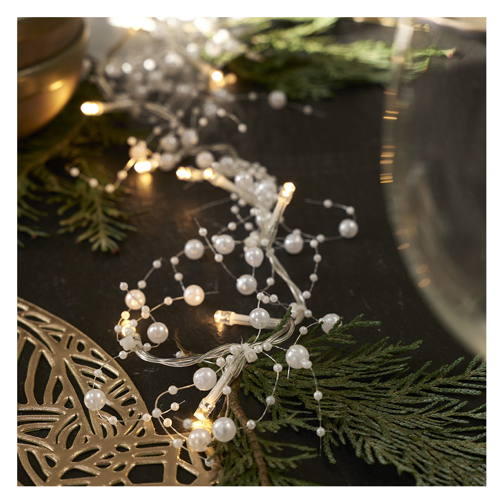 Guirlande perlée lumineuse