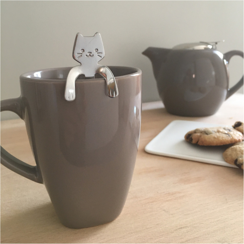 Lot de 2 cuillères chat