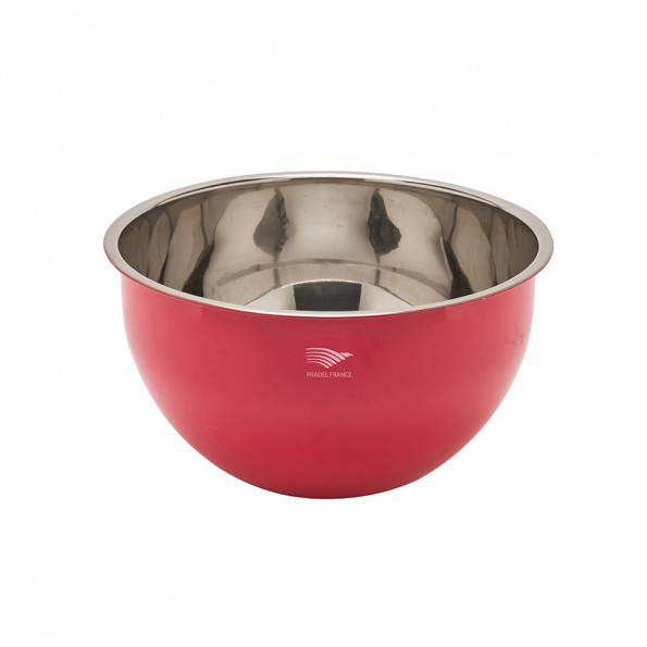 Lot de 3 saladiers inox multicolores avec couvercles