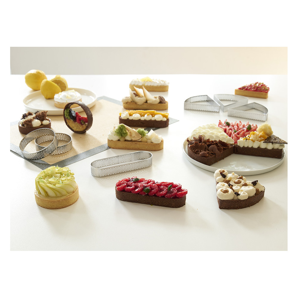 6 cercles à tartes perforés