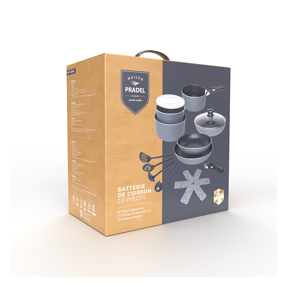 Batterie de cuisine 20 pièces "Gourmet"