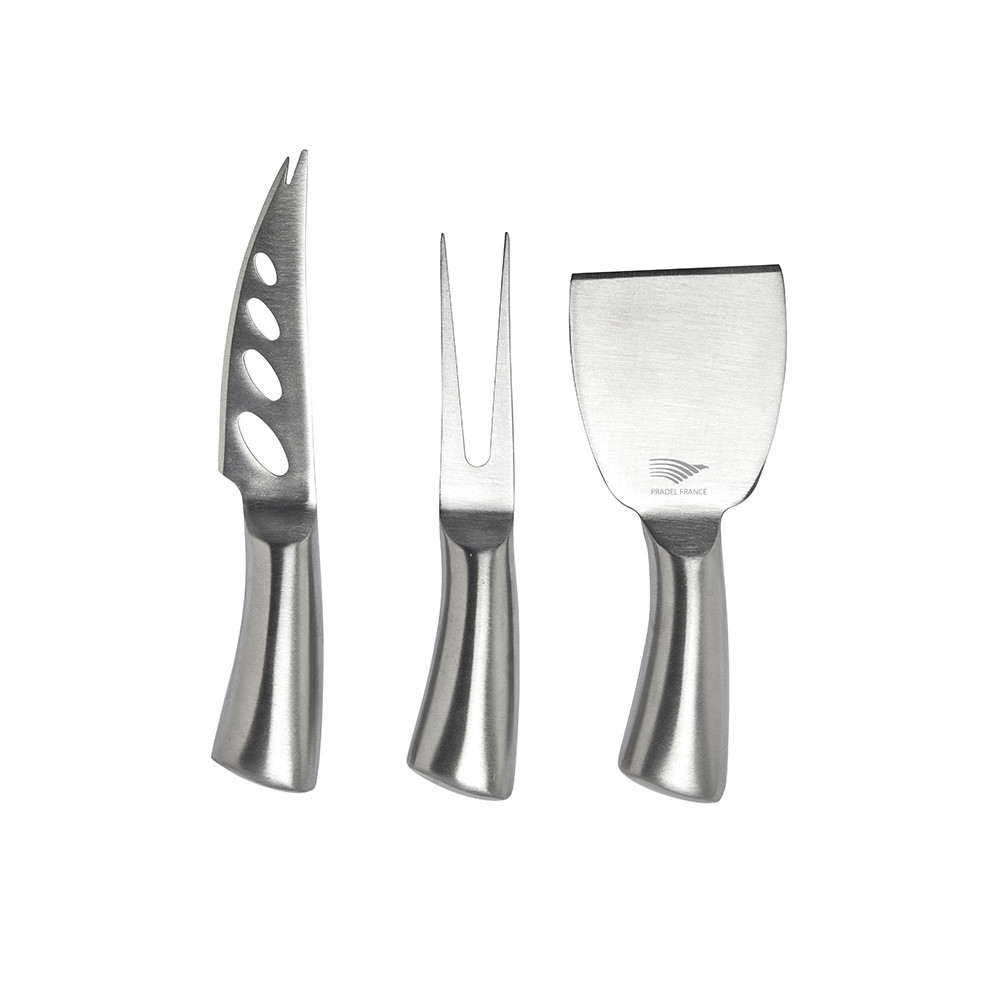 Set de 3 couteaux à fromage tout inox