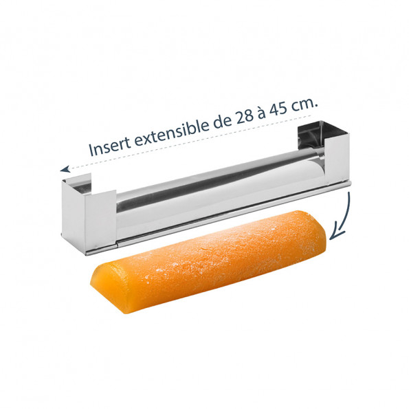 Moule à bûche extensible avec insert