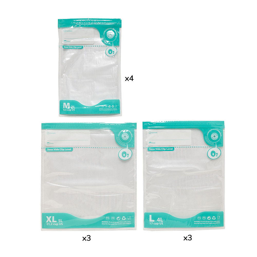 Lot de 10 sachets de conservation avec valve