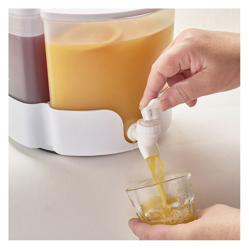 Distributeur de boisson compartimenté avec robinets