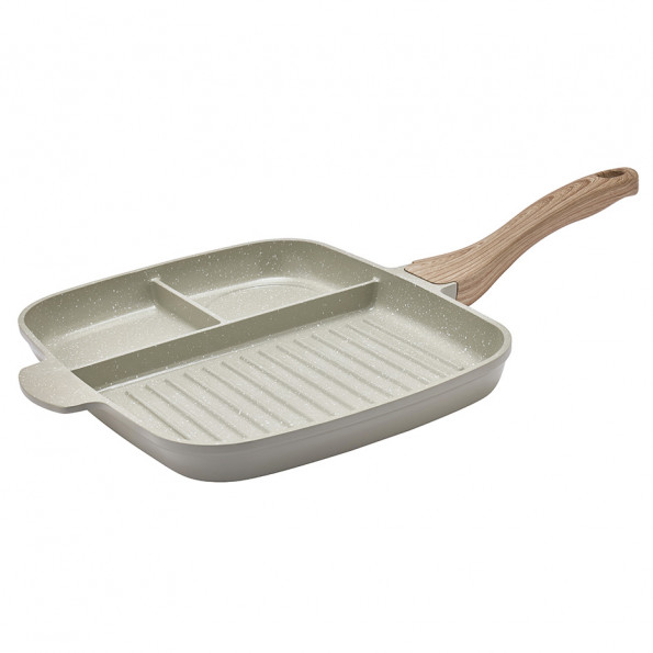 Poêle grill compartimentée