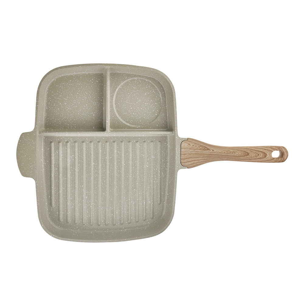 Poêle grill compartimentée