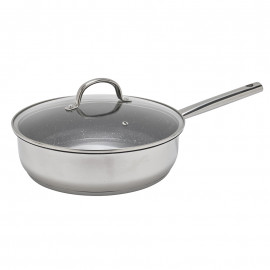 Sauteuse inox avec couvercle